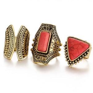3 Pce Navajo Ring Set