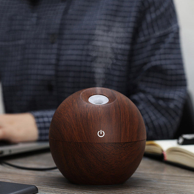 Mini Wooden LED Light Aromatherapy Diffusers