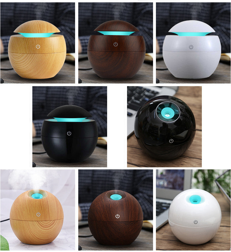 Mini Wooden LED Light Aromatherapy Diffusers