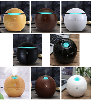 Mini Wooden LED Light Aromatherapy Diffusers