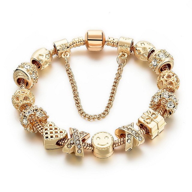 Hugs and Kisses Crystal Charm Bracelet