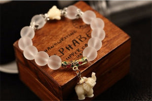 Elephant and Buddha Charm Bracelet