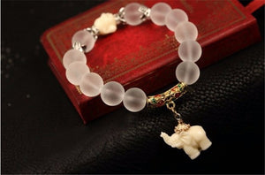 Elephant and Buddha Charm Bracelet