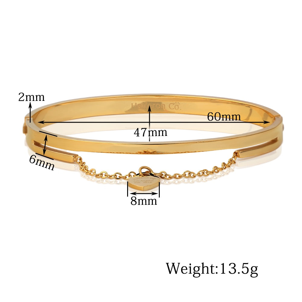 Chain Charm Bangle Bracelet