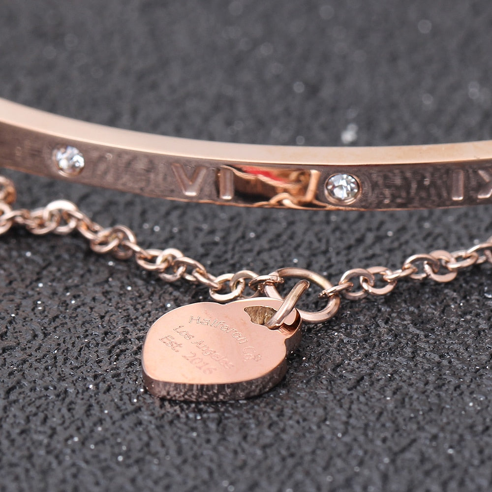 Chain Charm Bangle Bracelet