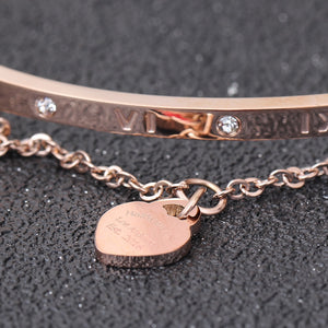Chain Charm Bangle Bracelet