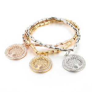 Bamboo & Charm 3 Color Braclets