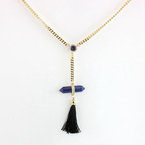 Natural Stone Shard & Tessel Necklace