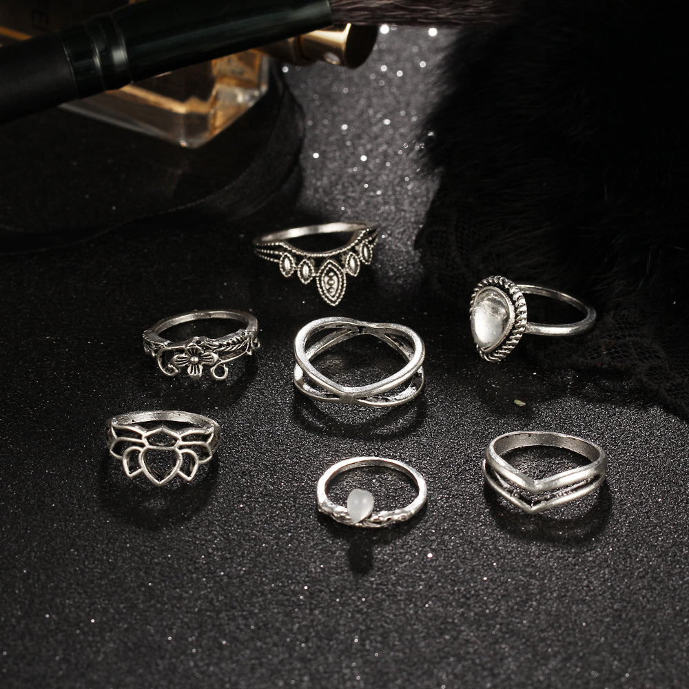 Lotus Ring Set