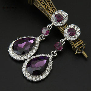 SUSENSTONE Wedding Jewelry Rhinestone Style Wedding Earrings For Women