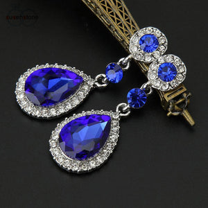 SUSENSTONE Wedding Jewelry Rhinestone Style Wedding Earrings For Women