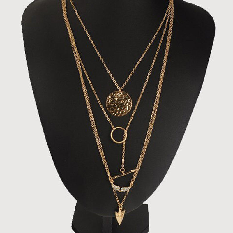 Wings And Arrows Layered Necklace