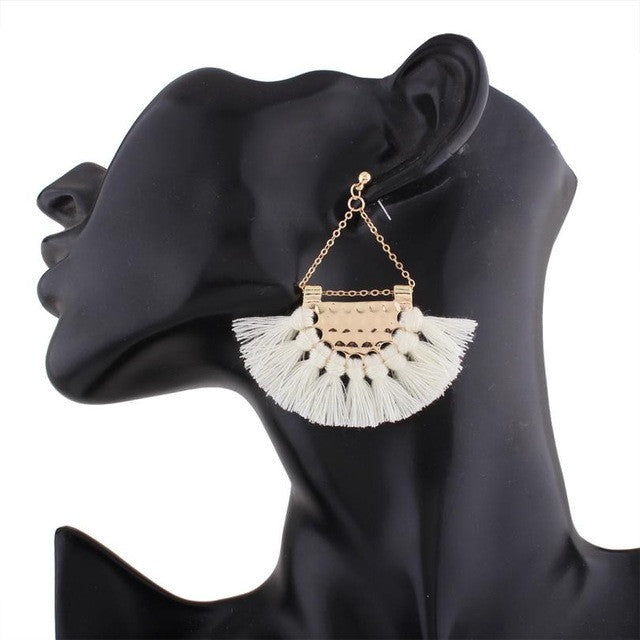 Fan Tassle Earrings