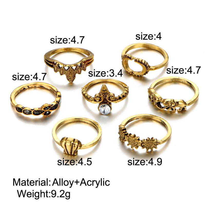 7 Pc. Beautiful Things Ring Set