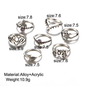 7 Pc. Nature Ring Set