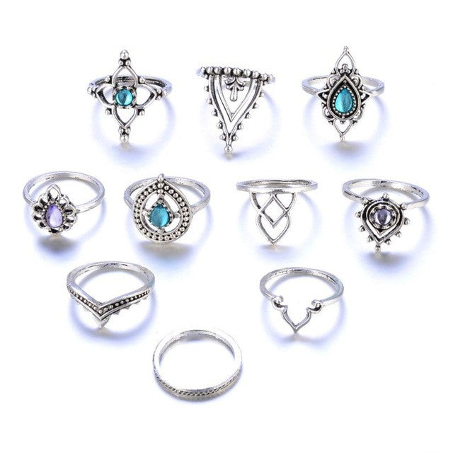 10 Pcs. Hindi Style Ring Set