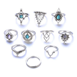 10 Pcs. Hindi Style Ring Set