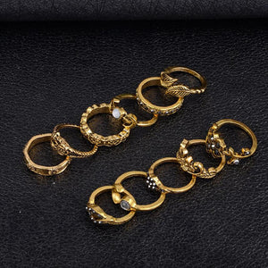 11 Pc. Vintage Flower Ring Set