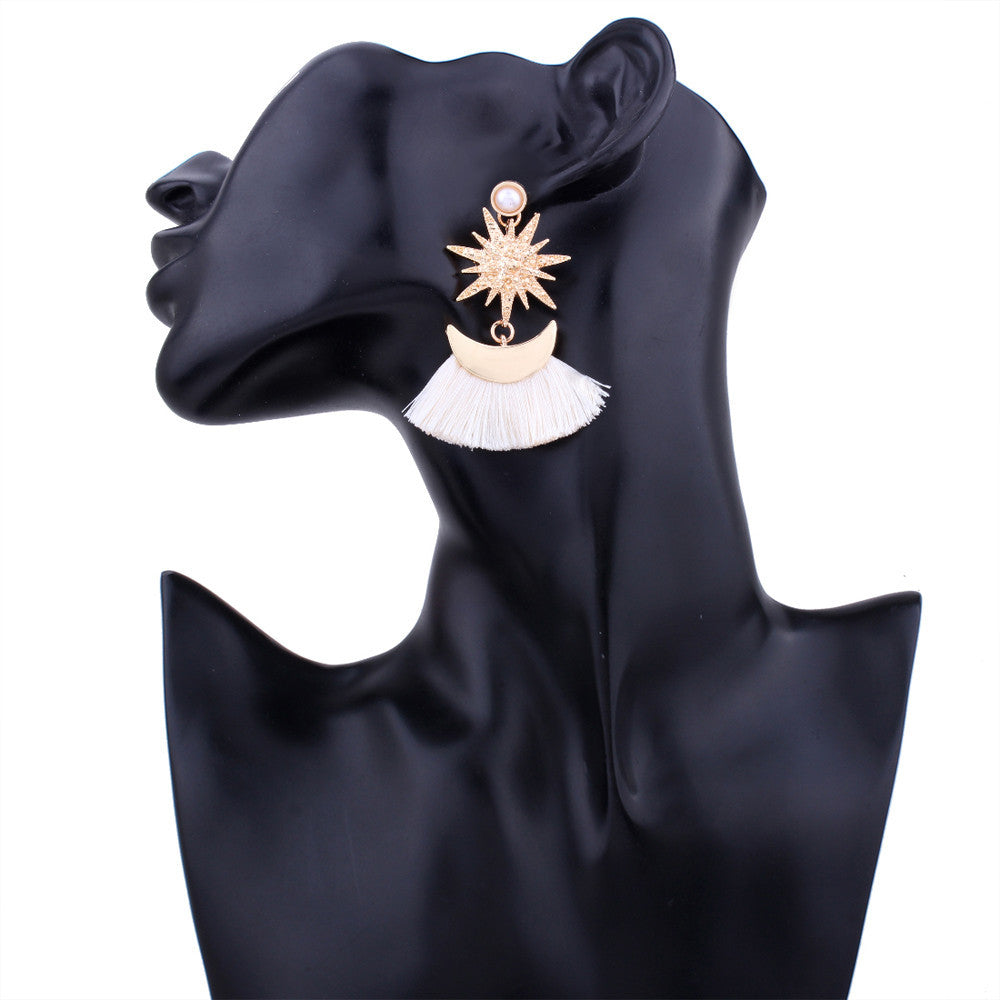 Star And Tassel Earrings