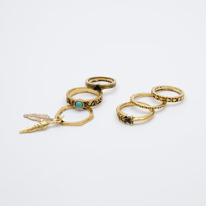6 Pc. Gold Tone Ring Set