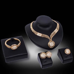 Pave Filigree Necklace Set