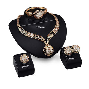 Pave Filigree Necklace Set