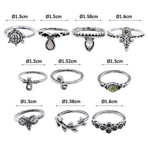 10pcs. All Living Things Ring Set