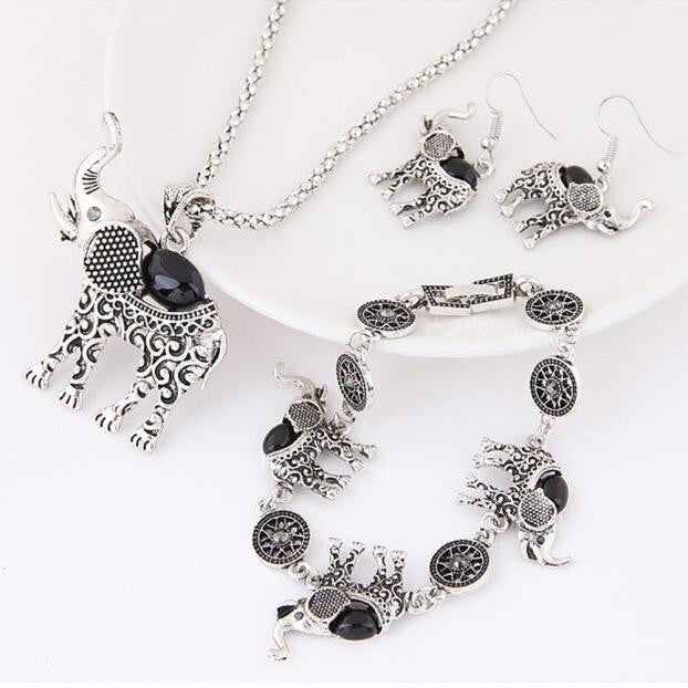 A Mother And Hers Elephant Necklace Set