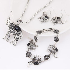 A Mother And Hers Elephant Necklace Set