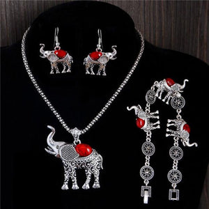 A Mother And Hers Elephant Necklace Set