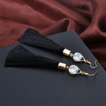 Tear Drop Cage & Tassel Earrings