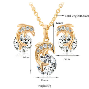 Playful Dolphin Necklace Set