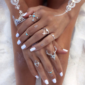 7 Pc. Tribe Ring Set