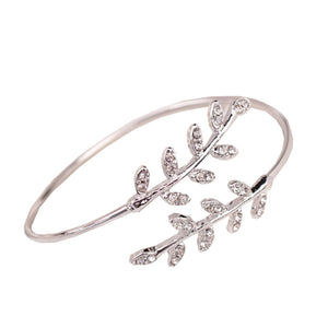 Delicate Leaf Rose Gold Bangle