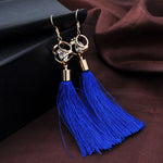 Cylinder Cage & Tassels Earrings