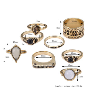 8 Pc. Queen's Rings Set