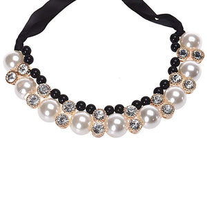 Pearl Spakles Collar Necklace