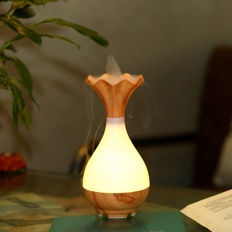 Wooden Vase USB Air Humidifier For Aromatherapy