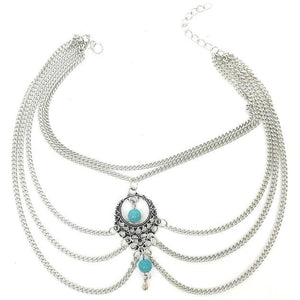 Double Layered Turquoise Anklet
