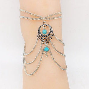 Double Layered Turquoise Anklet