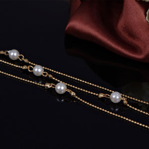 Pearls And Beads Layered Anklet