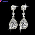 SUSENSTONE Wedding Jewelry Rhinestone Style Wedding Earrings For Women