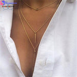 Needle Drop Layered Necklace