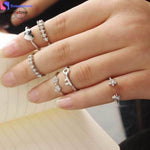 6 Pc. Crystal Knuckle Rings