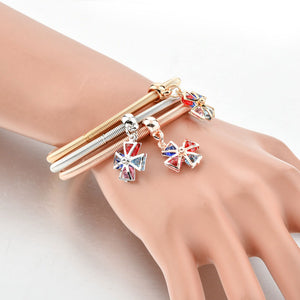 Red White & Blue Crystal Bangles