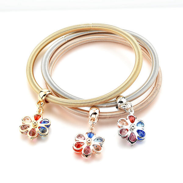 Red White & Blue Crystal Bangles