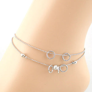 Beads And Hoops Anklet