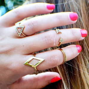 Arrow and Angle Ring Set