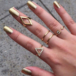 Arrow and Angle Ring Set