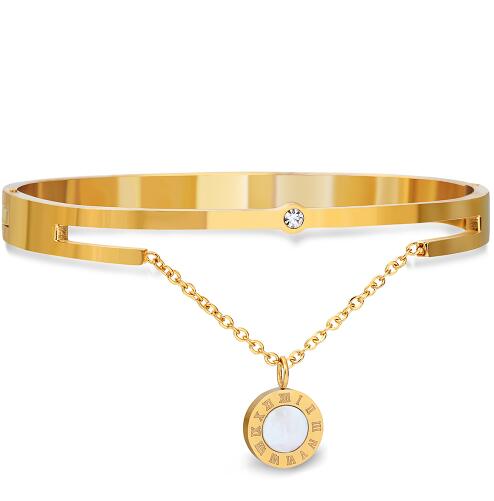 Chain Charm Bangle Bracelet
